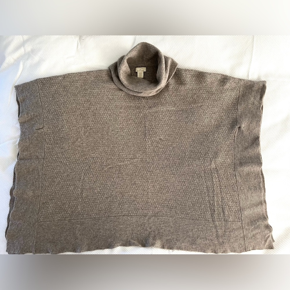 Cashmere cowl poncho